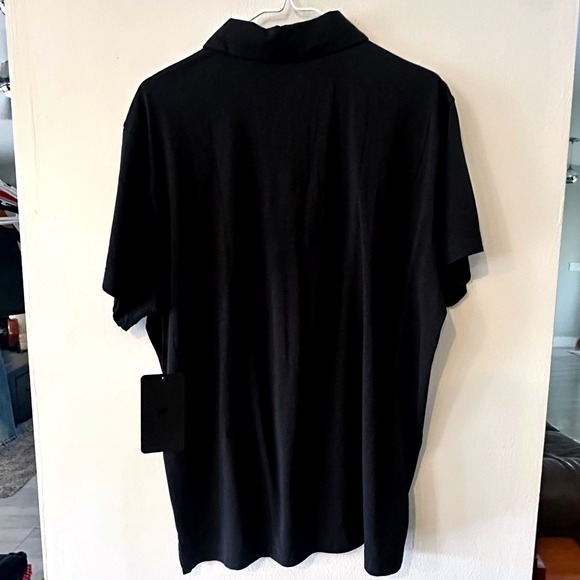 Fabletics Mens Black Short Sleeve Performance Golf Polo Shirt - Picture 4 of 7